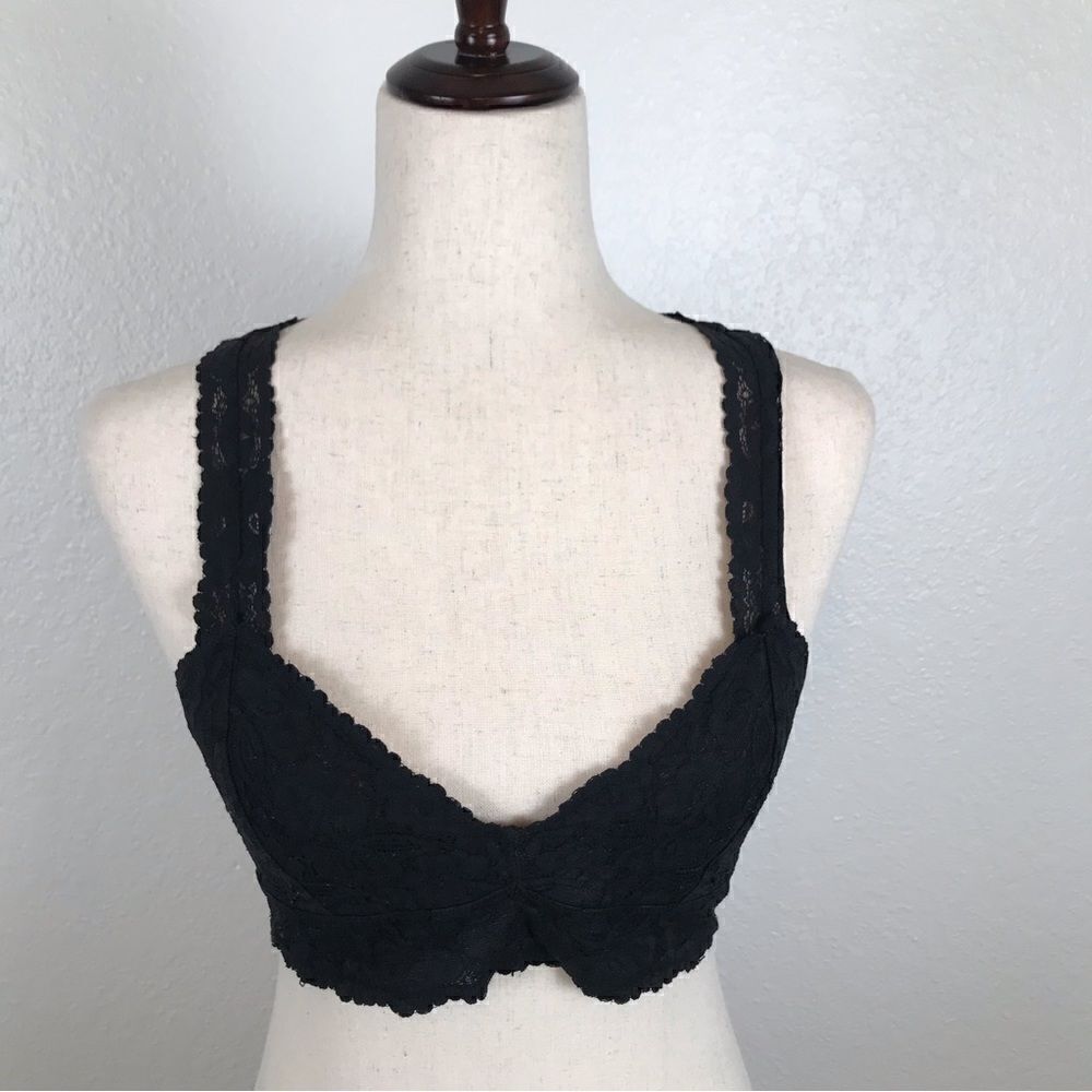 Intimately Free People black racerback lace bralette S